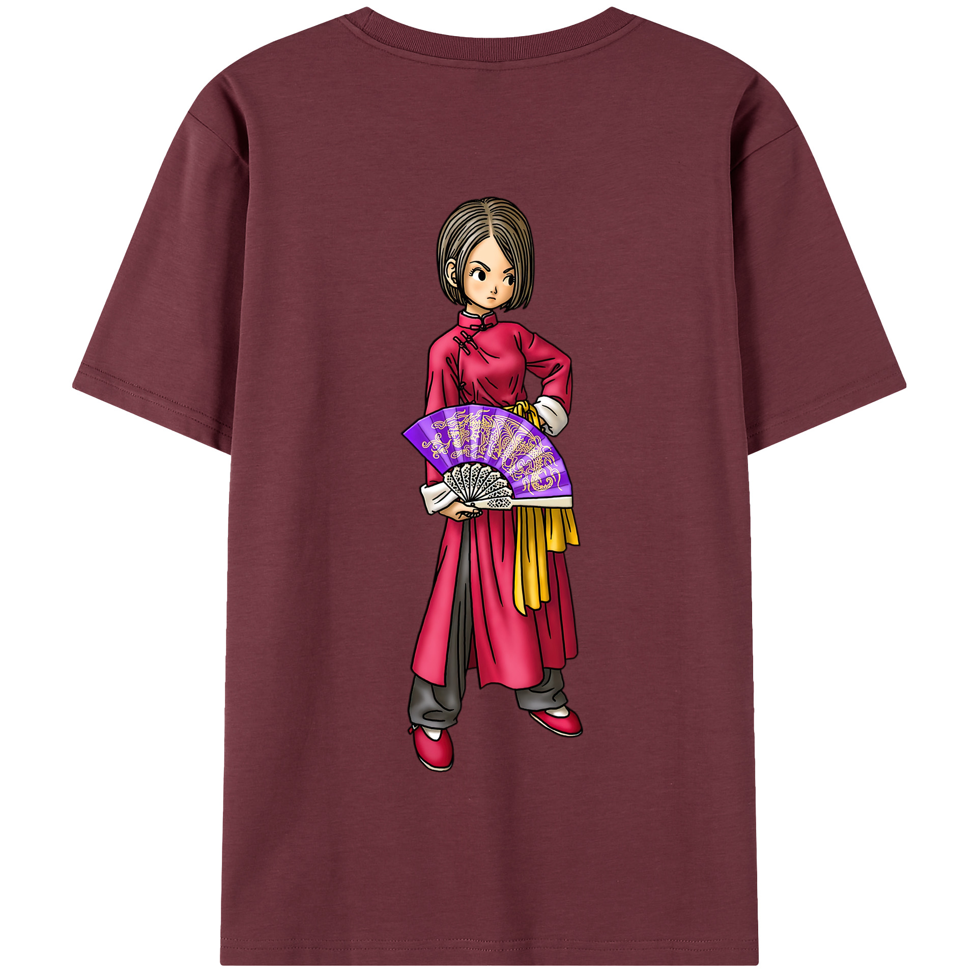 （画像用） ドラゴンクエスト Doragon Kuesuto Dragon Quest 綿100％半袖Tシャツ（背面プリント）